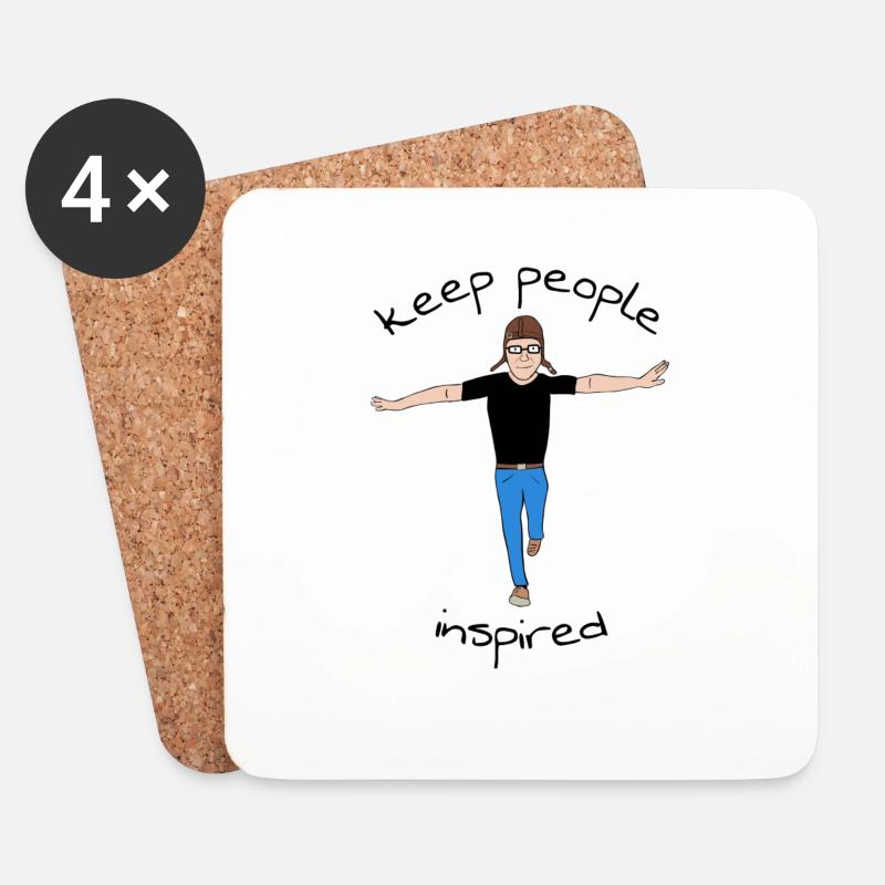 Keep People Inspired - Untersetzer (4er-Set) - Weiß
