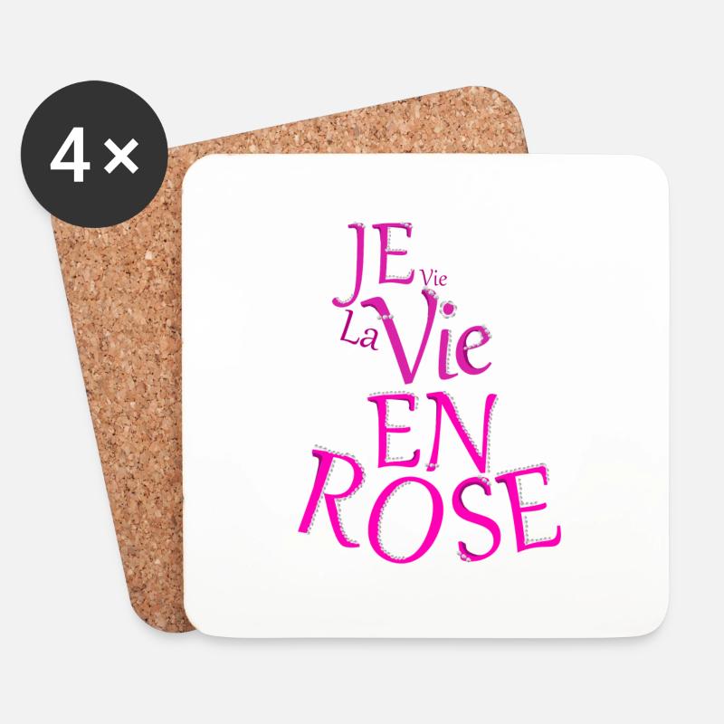 lavieenrose - Untersetzer (4er-Set) - Weiß