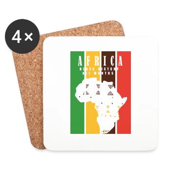 African Black History Month - Untersetzer (4er-Set) - Weiß - Vorne