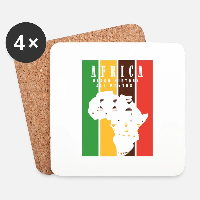 African Black History Month - Untersetzer (4er-Set) - Weiß