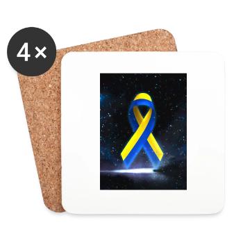 Ukraine Peace Loop - Coasters (set of 4) - white - Front
