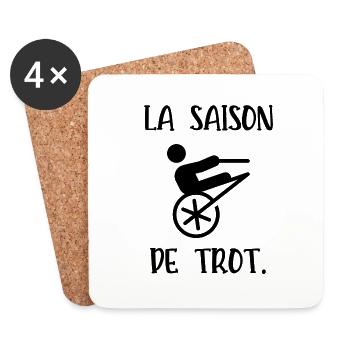 la saison de trot - Dessous de verre (lot de 4) - blanc - Devant