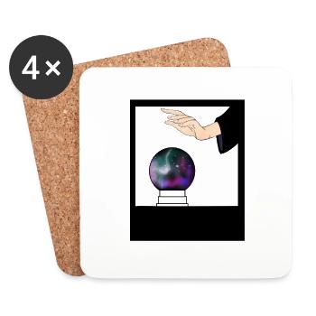 Magie - Dessous de verre (lot de 4) - blanc - Devant