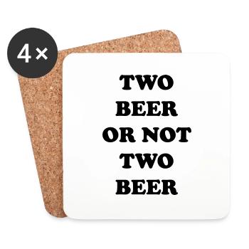 Beer Wine Whiskey Schnapps Alcohol - Coasters (set of 4) - white - Front