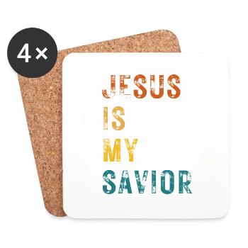 Jesus is my savior - Untersetzer (4er-Set) - Weiß - Vorne
