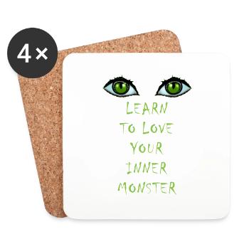 Das innere Monster - Untersetzer (4er-Set) - Weiß - Vorne