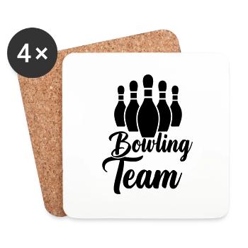 Bowling Team - Untersetzer (4er-Set) - Weiß - Vorne