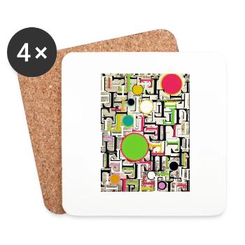 L Vispo1 LOVE - Untersetzer (4er-Set) - Weiß - Vorne