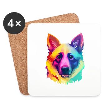 Dog Owner Dogs German Shepherd Dog Dog Dog Owner - Coasters (set of 4) - white - Front