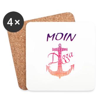 Anker Moin Digga - Untersetzer (4er-Set) - Weiß - Vorne