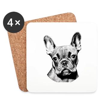 Dog Dog Owner Bulldog Dogs Dog Owner - Coasters (set of 4) - white - Front