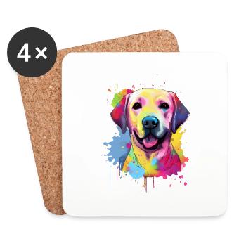 Labrador - Untersetzer (4er-Set) - Weiß - Vorne