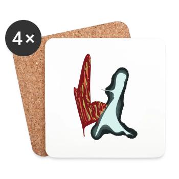 Le compagnon - Dessous de verre (lot de 4) - blanc - Devant