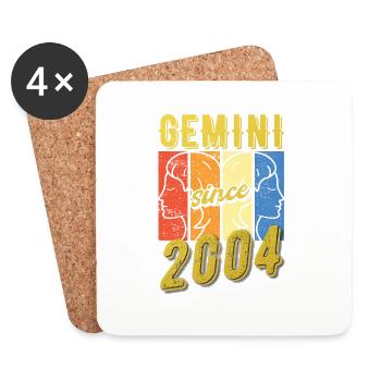 Cadeau du Zodiac Gémeaux 2004 - Dessous de verre (lot de 4) - blanc - Devant