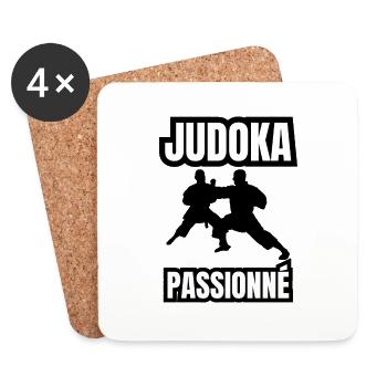 judoka passionné - Dessous de verre (lot de 4) - blanc - Devant