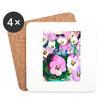Tout ce que je veux, c’est le printemps avec toi - Dessous de verre (lot de 4) - blanc - Devant