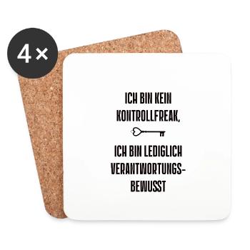 Spruch 7 - Untersetzer (4er-Set) - Weiß - Vorne