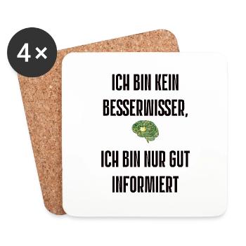 Spruch 12 - Untersetzer (4er-Set) - Weiß - Vorne