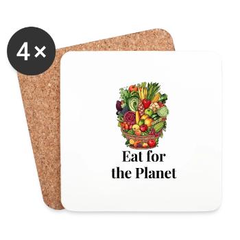 Eat for the Planet - Coasters (set of 4) - white - Front