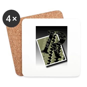 R Letter Design R - Coasters (set of 4) - white - Front