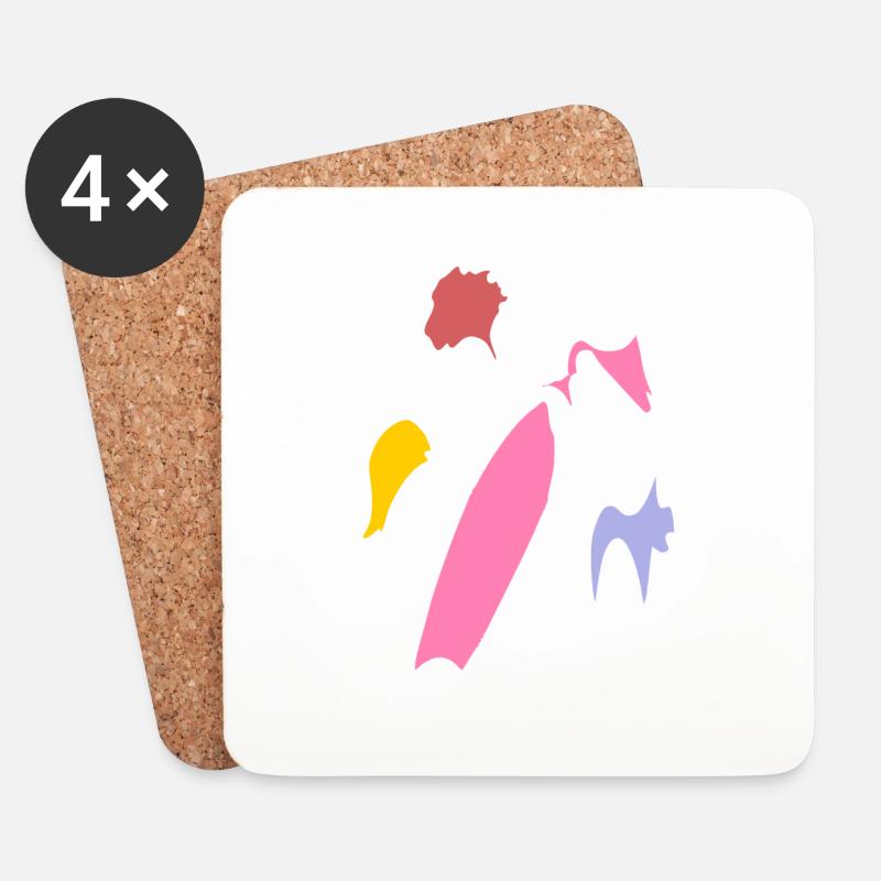 Kreativität - Untersetzer (4er-Set) - Weiß