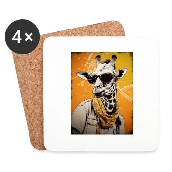 animal style - Dessous de verre (lot de 4) - blanc - Devant