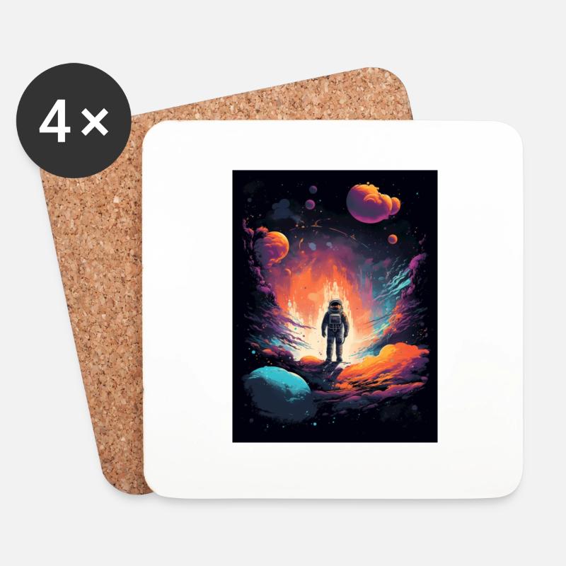 Spacewalk Astronaut - Coasters (set of 4) - white