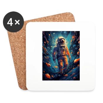 Spacewalk Astronaut - Untersetzer (4er-Set) - Weiß - Vorne
