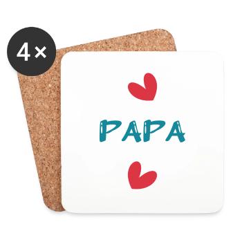 HAPPY BIRTHDAY DAD. DAD. FATHER's DAY. FEAST - Coasters (set of 4) - white - Front