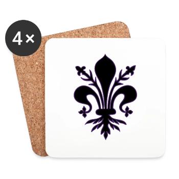 Black lily - Coasters (set of 4) - white - Front