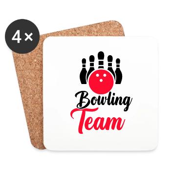 bowling team - Untersetzer (4er-Set) - Weiß - Vorne