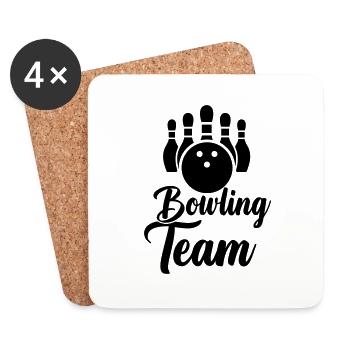 Bowling Team - Coasters (set of 4) - white - Front