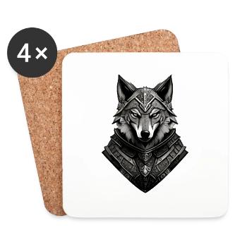 Wolf 5 By Pr3vise - Coasters (set of 4) - white - Front