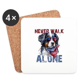 Bernese Mountain Dog - Coasters (set of 4) - white - Front