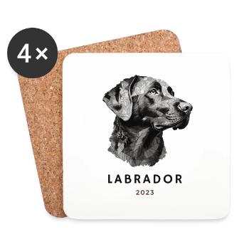 Labrador - Untersetzer (4er-Set) - Weiß - Vorne