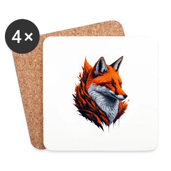 Fox 3 - Coasters (set of 4) - white - Front