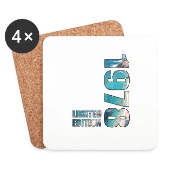 1978. Limited Edition T-Shirt Birthday Idea - Coasters (set of 4) - white - Front