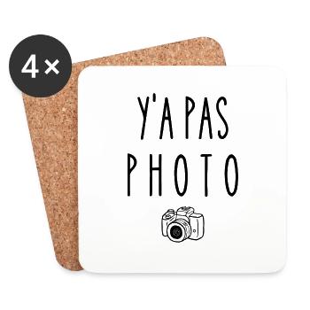 y a pas photo - Dessous de verre (lot de 4) - blanc - Devant