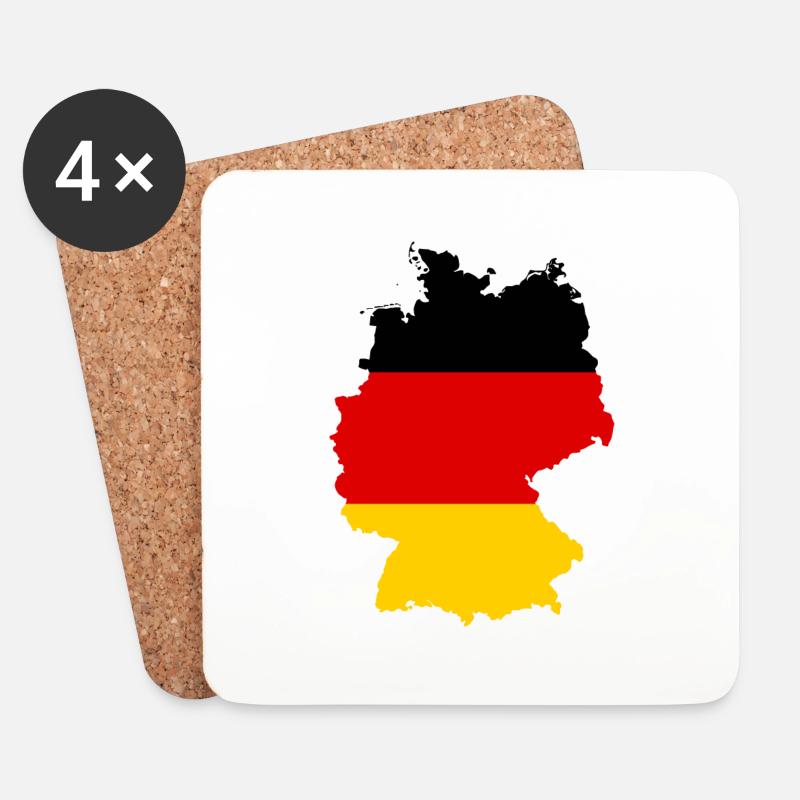Deutschland - Untersetzer (4er-Set) - Weiß