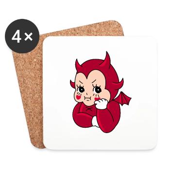 Devil baby doll - Dessous de verre (lot de 4) - blanc - Devant