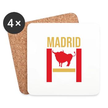 Das klassische Madrid Souvenir - Untersetzer (4er-Set) - Weiß - Vorne