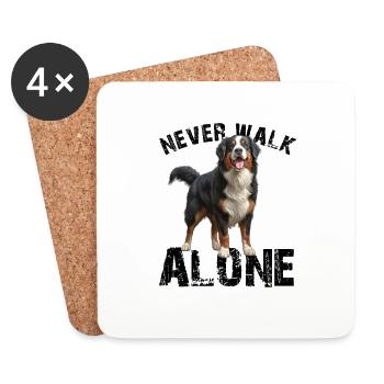 Berner Sennenhund - Untersetzer (4er-Set) - Weiß - Vorne