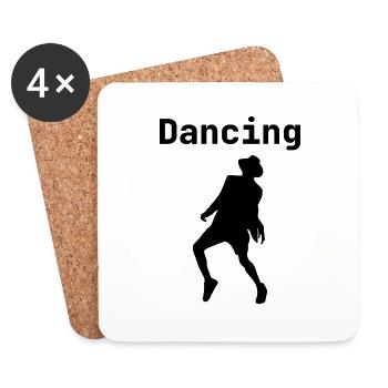 Danse Musique de danse - Dessous de verre (lot de 4) - blanc - Devant