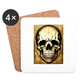 skull - Untersetzer (4er-Set) - Weiß - Vorne