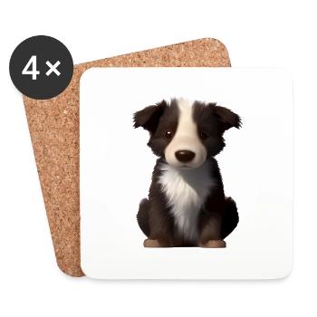 Dog Lovers Border Collie Dog Owners Dogs - Coasters (set of 4) - white - Front