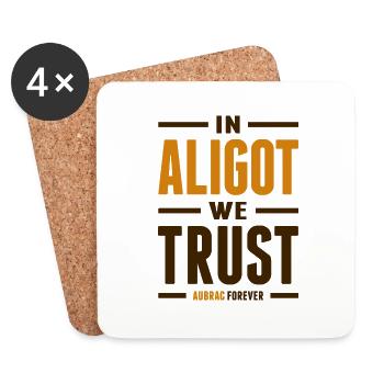 In Aligot we trust - Dessous de verre (lot de 4) - blanc - Devant