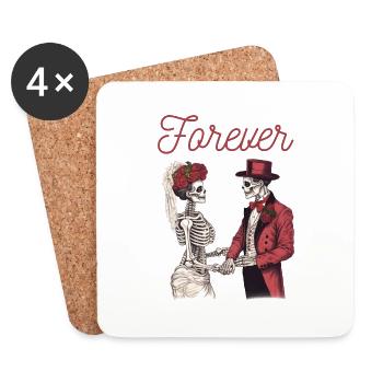 Forever - Für immer dein - Untersetzer (4er-Set) - Weiß - Vorne