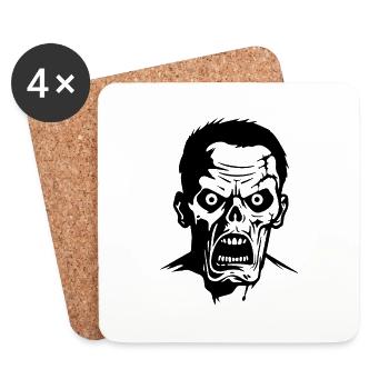 Zombie Undead Halloween Horror - Coasters (set of 4) - white - Front