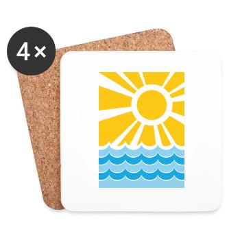Sommer - Untersetzer (4er-Set) - Weiß - Vorne