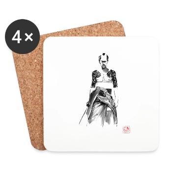 yakuza - Dessous de verre (lot de 4) - blanc - Devant